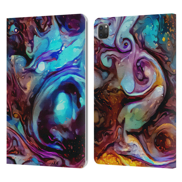 Cosmo18 Jupiter Fantasy Indigo Leather Book Wallet Case Cover For Apple iPad Pro 11 2020 / 2021 / 2022