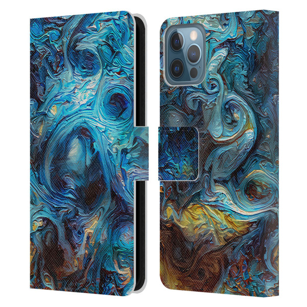 Cosmo18 Jupiter Fantasy Blue Leather Book Wallet Case Cover For Apple iPhone 12 / iPhone 12 Pro