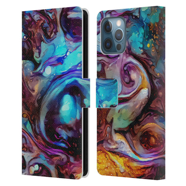 Cosmo18 Jupiter Fantasy Indigo Leather Book Wallet Case Cover For Apple iPhone 12 Pro Max