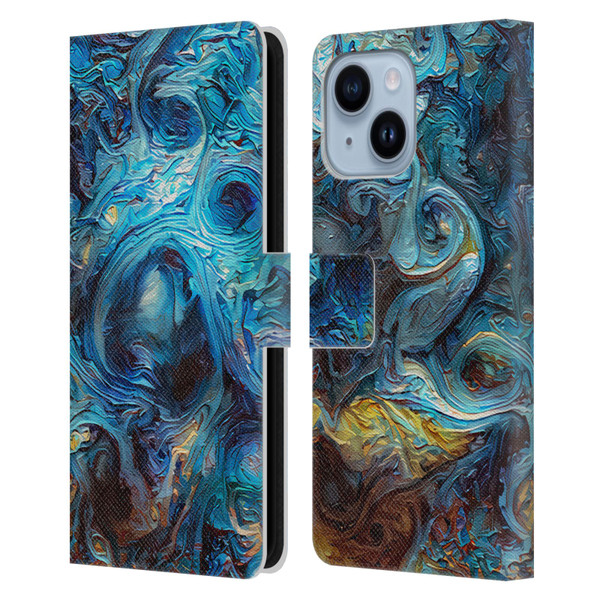Cosmo18 Jupiter Fantasy Blue Leather Book Wallet Case Cover For Apple iPhone 14 Plus