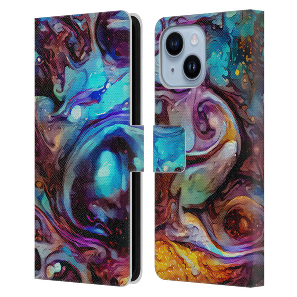 Cosmo18 Jupiter Fantasy Indigo Leather Book Wallet Case Cover For Apple iPhone 14 Plus