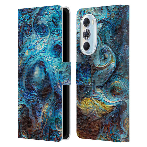 Cosmo18 Jupiter Fantasy Blue Leather Book Wallet Case Cover For Motorola Edge X30