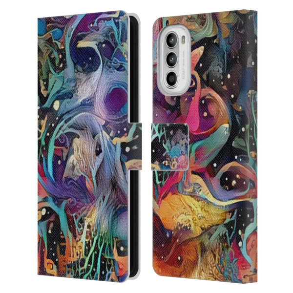 Cosmo18 Jupiter Fantasy Decorative Leather Book Wallet Case Cover For Motorola Moto G52