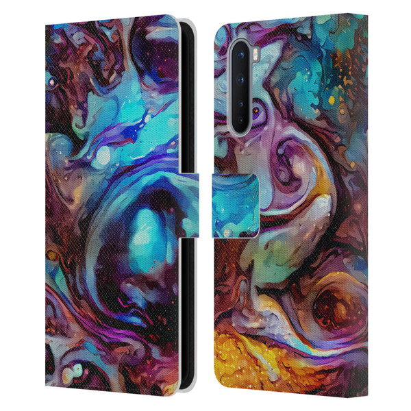 Cosmo18 Jupiter Fantasy Indigo Leather Book Wallet Case Cover For OnePlus Nord 5G