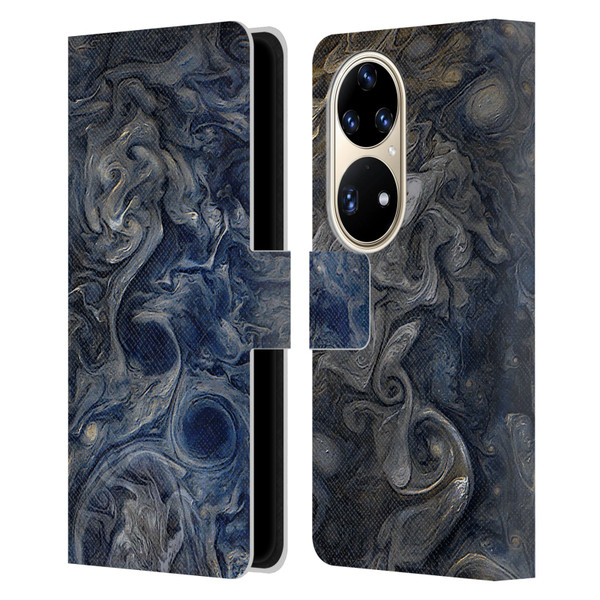 Cosmo18 Space 2 Blues Leather Book Wallet Case Cover For Huawei P50 Pro