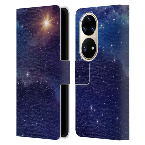 Cosmo18 Space 2 Shine Leather Book Wallet Case Cover For Huawei P50 Pro