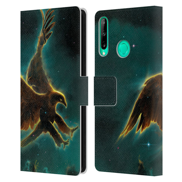 Vincent Hie Animals Eagle Galaxy Leather Book Wallet Case Cover For Huawei P40 lite E