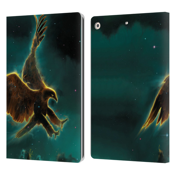 Vincent Hie Animals Eagle Galaxy Leather Book Wallet Case Cover For Apple iPad 10.2 2019/2020/2021