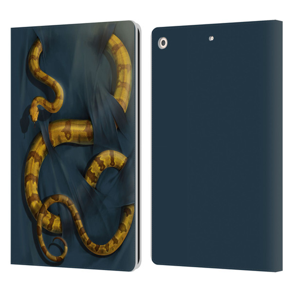 Vincent Hie Animals Snake Leather Book Wallet Case Cover For Apple iPad 10.2 2019/2020/2021