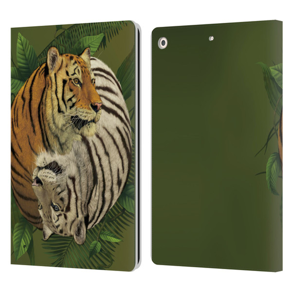 Vincent Hie Animals Tiger Yin Yang Leather Book Wallet Case Cover For Apple iPad 10.2 2019/2020/2021