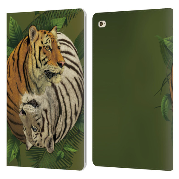 Vincent Hie Animals Tiger Yin Yang Leather Book Wallet Case Cover For Apple iPad mini 4