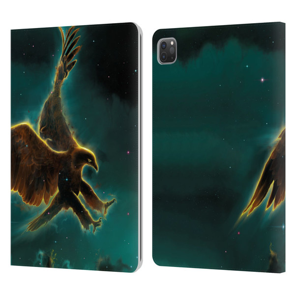 Vincent Hie Animals Eagle Galaxy Leather Book Wallet Case Cover For Apple iPad Pro 11 2020 / 2021 / 2022