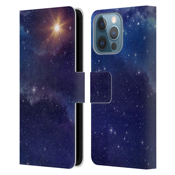 Cosmo18 Space 2 Shine Leather Book Wallet Case Cover For Apple iPhone 13 Pro