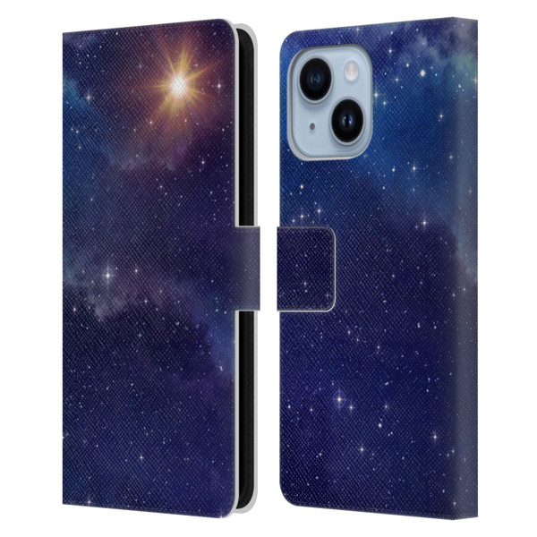 Cosmo18 Space 2 Shine Leather Book Wallet Case Cover For Apple iPhone 14 Plus