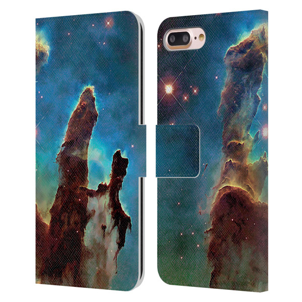 Cosmo18 Space 2 Nebula's Pillars Leather Book Wallet Case Cover For Apple iPhone 7 Plus / iPhone 8 Plus