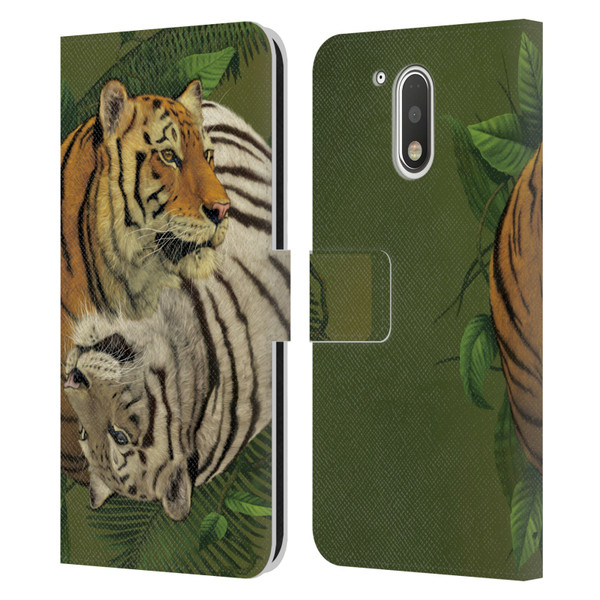 Vincent Hie Animals Tiger Yin Yang Leather Book Wallet Case Cover For Motorola Moto G41