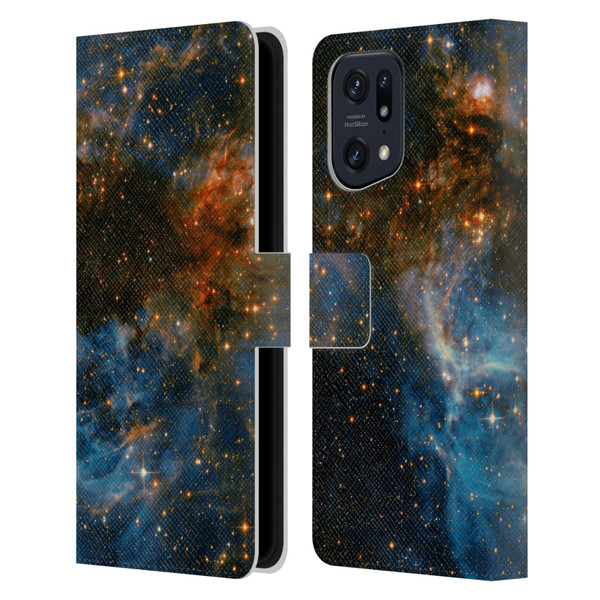 Cosmo18 Space 2 Galaxy Leather Book Wallet Case Cover For OPPO Find X5