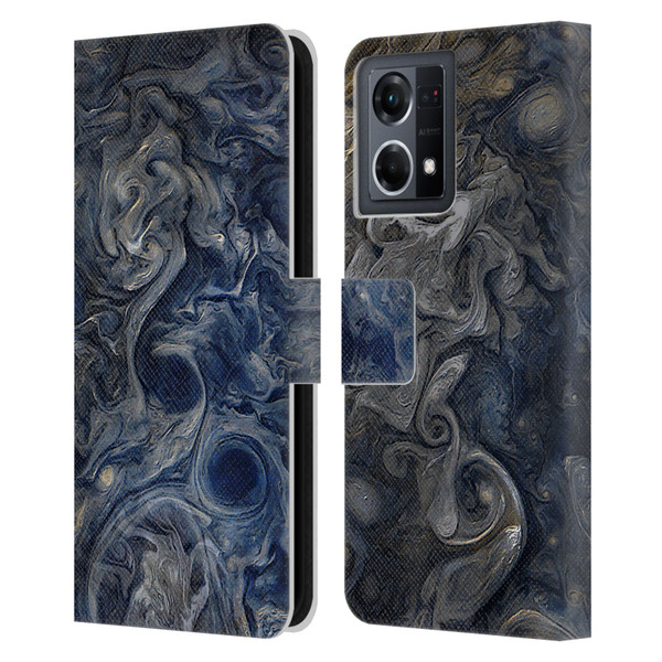 Cosmo18 Space 2 Blues Leather Book Wallet Case Cover For OPPO Reno8 4G