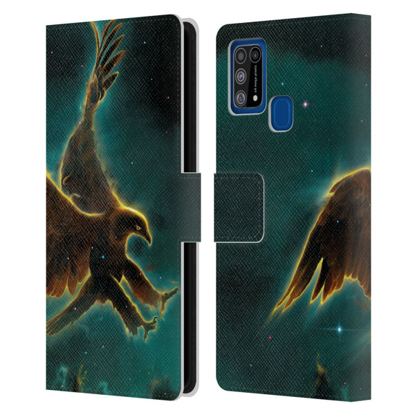 Vincent Hie Animals Eagle Galaxy Leather Book Wallet Case Cover For Samsung Galaxy M31 (2020)