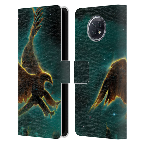 Vincent Hie Animals Eagle Galaxy Leather Book Wallet Case Cover For Xiaomi Redmi Note 9T 5G