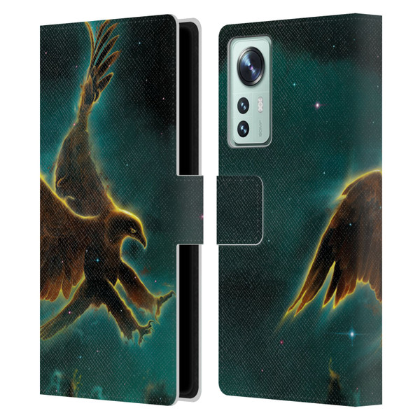 Vincent Hie Animals Eagle Galaxy Leather Book Wallet Case Cover For Xiaomi 12