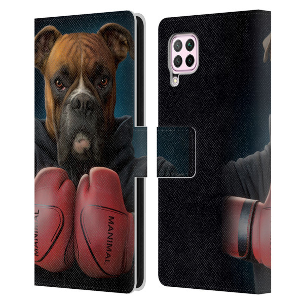 Vincent Hie Canidae Boxer Leather Book Wallet Case Cover For Huawei Nova 6 SE / P40 Lite
