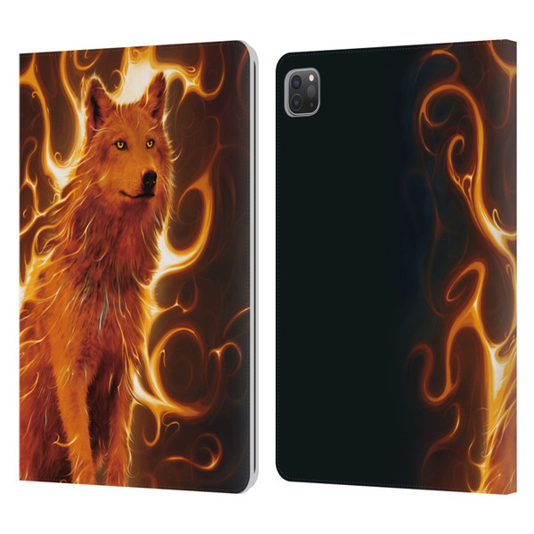 Vincent Hie Canidae Wolf Phoenix Leather Book Wallet Case Cover For Apple iPad Pro 11 2020 / 2021 / 2022