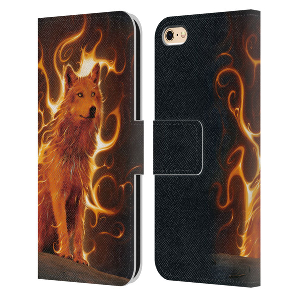 Vincent Hie Canidae Wolf Phoenix Leather Book Wallet Case Cover For Apple iPhone 6 / iPhone 6s