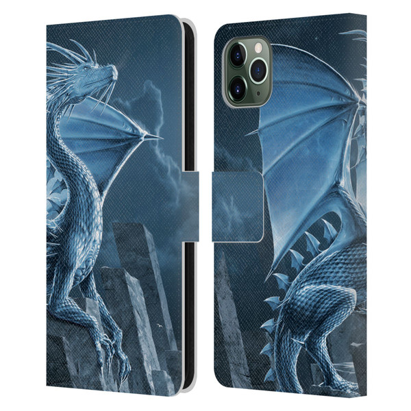 Vincent Hie Dragons 2 Silver Leather Book Wallet Case Cover For Apple iPhone 11 Pro Max