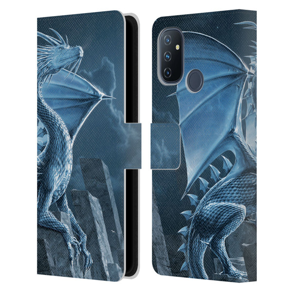 Vincent Hie Dragons 2 Silver Leather Book Wallet Case Cover For OnePlus Nord N100