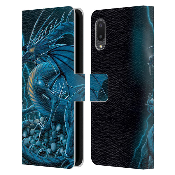 Vincent Hie Dragons 2 Abolisher Blue Leather Book Wallet Case Cover For Samsung Galaxy A02/M02 (2021)