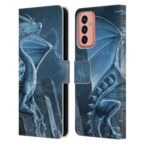 Vincent Hie Dragons 2 Silver Leather Book Wallet Case Cover For Samsung Galaxy M13 (2022)