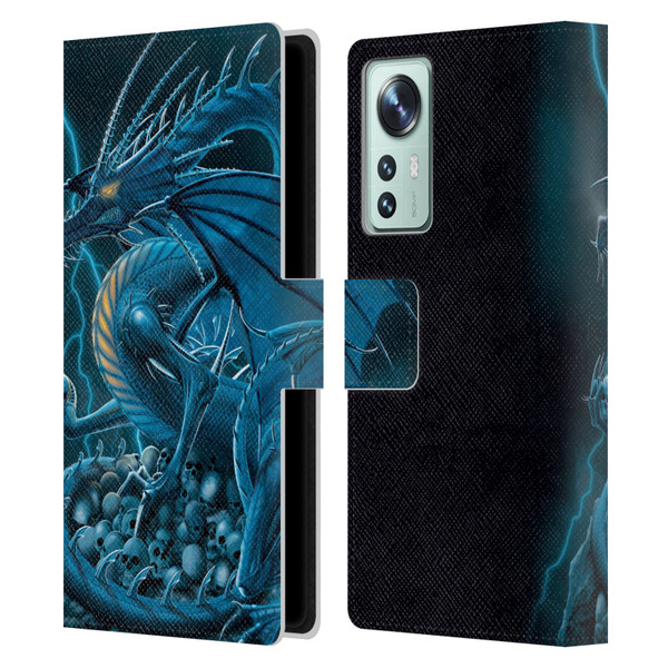 Vincent Hie Dragons 2 Abolisher Blue Leather Book Wallet Case Cover For Xiaomi 12