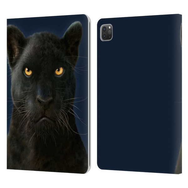 Vincent Hie Felidae Dark Panther Leather Book Wallet Case Cover For Apple iPad Pro 11 2020 / 2021 / 2022
