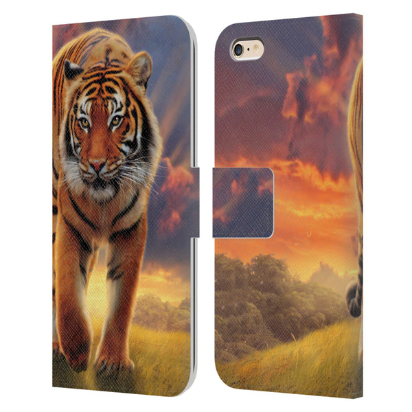 Vincent Hie Felidae Rising Tiger Leather Book Wallet Case Cover For Apple iPhone 6 Plus / iPhone 6s Plus