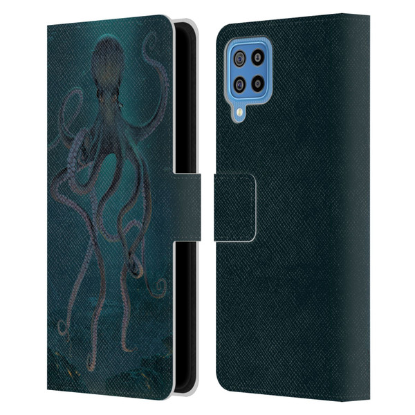 Vincent Hie Underwater Giant Octopus Leather Book Wallet Case Cover For Samsung Galaxy F22 (2021)