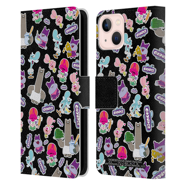 Chowder: Animated Series Graphics Pattern Leather Book Wallet Case Cover For Apple iPhone 13