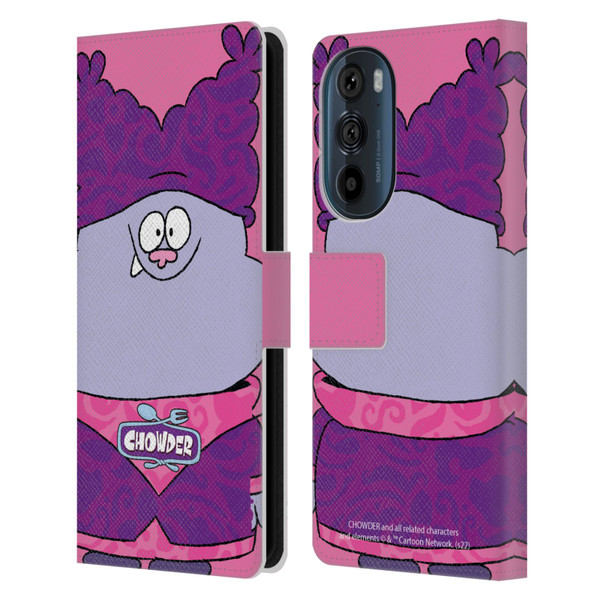 Chowder: Animated Series Graphics Full Face Leather Book Wallet Case Cover For Motorola Edge 30