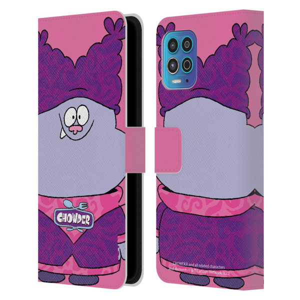 Chowder: Animated Series Graphics Full Face Leather Book Wallet Case Cover For Motorola Moto G100