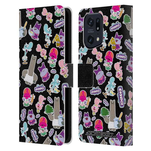 Chowder: Animated Series Graphics Pattern Leather Book Wallet Case Cover For OPPO Find X5 Pro