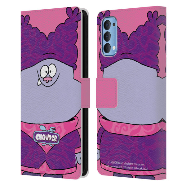 Chowder: Animated Series Graphics Full Face Leather Book Wallet Case Cover For OPPO Reno 4 5G