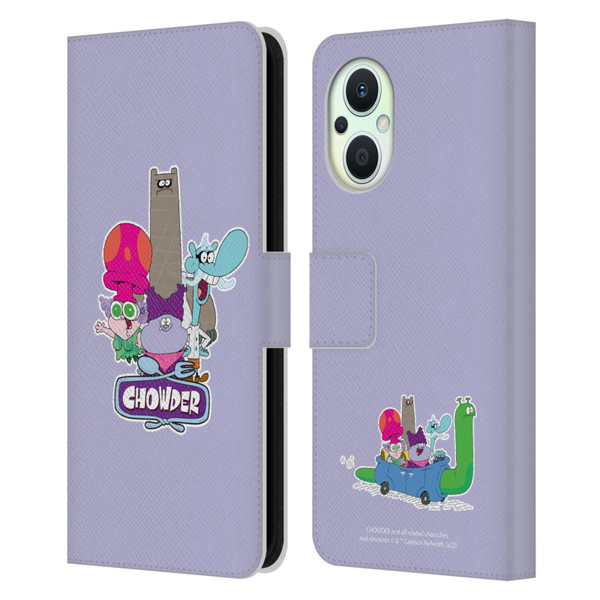 Chowder: Animated Series Graphics Character Art Leather Book Wallet Case Cover For OPPO Reno8 Lite