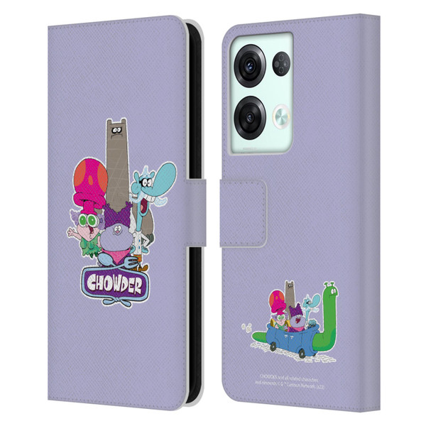 Chowder: Animated Series Graphics Character Art Leather Book Wallet Case Cover For OPPO Reno8 Pro