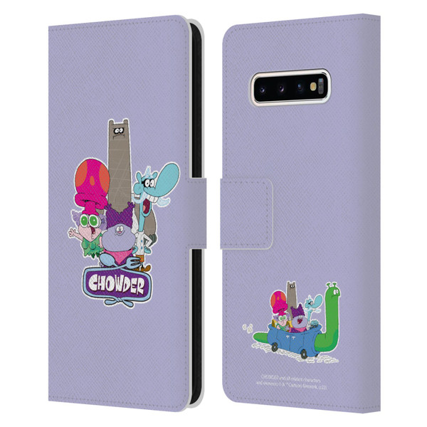 Chowder: Animated Series Graphics Character Art Leather Book Wallet Case Cover For Samsung Galaxy S10+ / S10 Plus