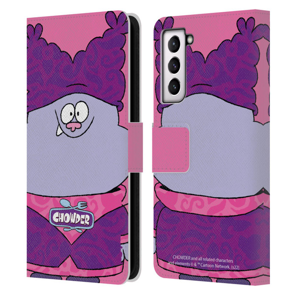 Chowder: Animated Series Graphics Full Face Leather Book Wallet Case Cover For Samsung Galaxy S21 5G