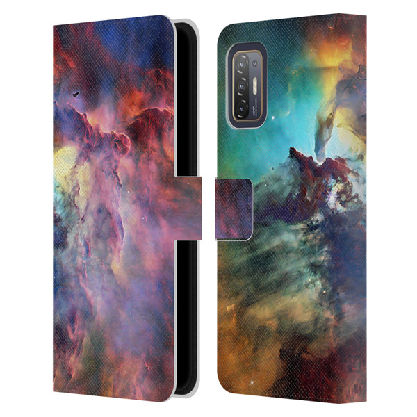 Cosmo18 Space Lagoon Nebula Leather Book Wallet Case Cover For HTC Desire 21 Pro 5G