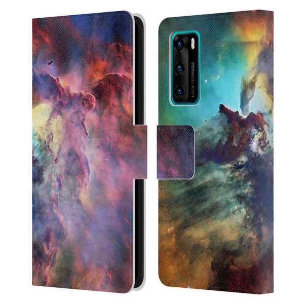 Cosmo18 Space Lagoon Nebula Leather Book Wallet Case Cover For Huawei P40 5G