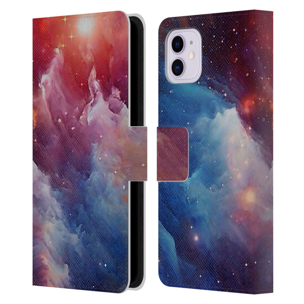 Cosmo18 Space Mysterious Space Leather Book Wallet Case Cover For Apple iPhone 11