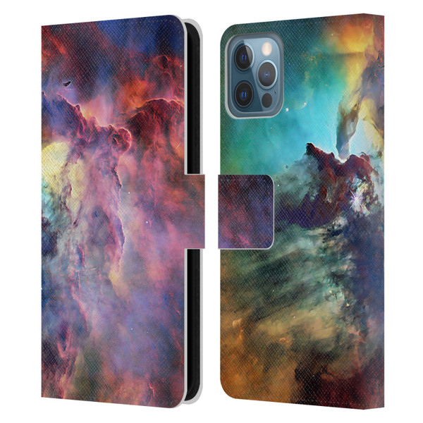 Cosmo18 Space Lagoon Nebula Leather Book Wallet Case Cover For Apple iPhone 12 / iPhone 12 Pro