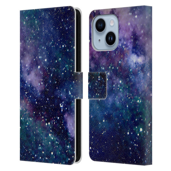 Cosmo18 Space Milky Way Leather Book Wallet Case Cover For Apple iPhone 14 Plus